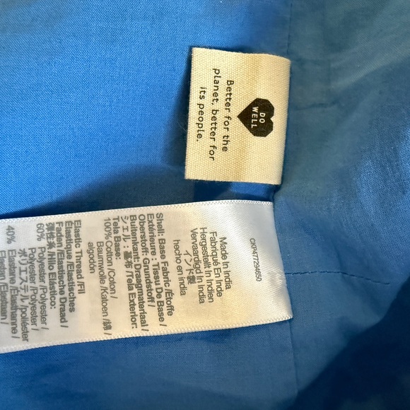 NWT Madewell Ruched Crop Tank Top | Capri Blue Azure - Picture 5 of 9